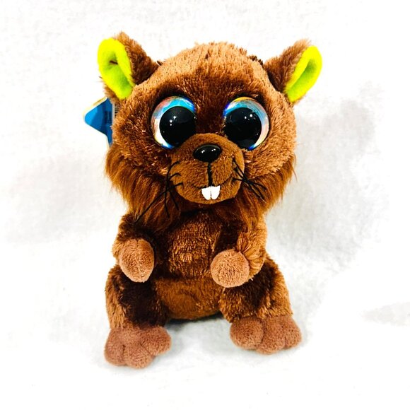 Lumo Stars Brown Plush Beaver with Big Eyes - 7" w/Tags - Picture 1 of 9